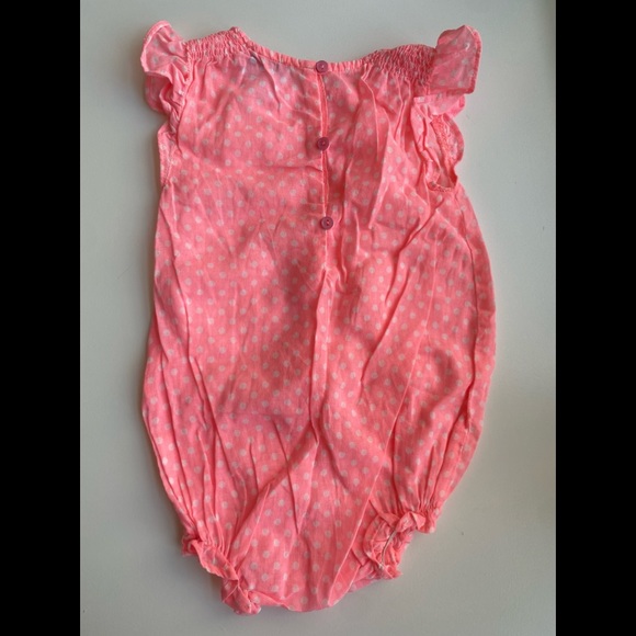 C de C Girls Pink Romper - 6 Months - Picture 2 of 4